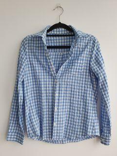 Blue chequered shirt Free Size
