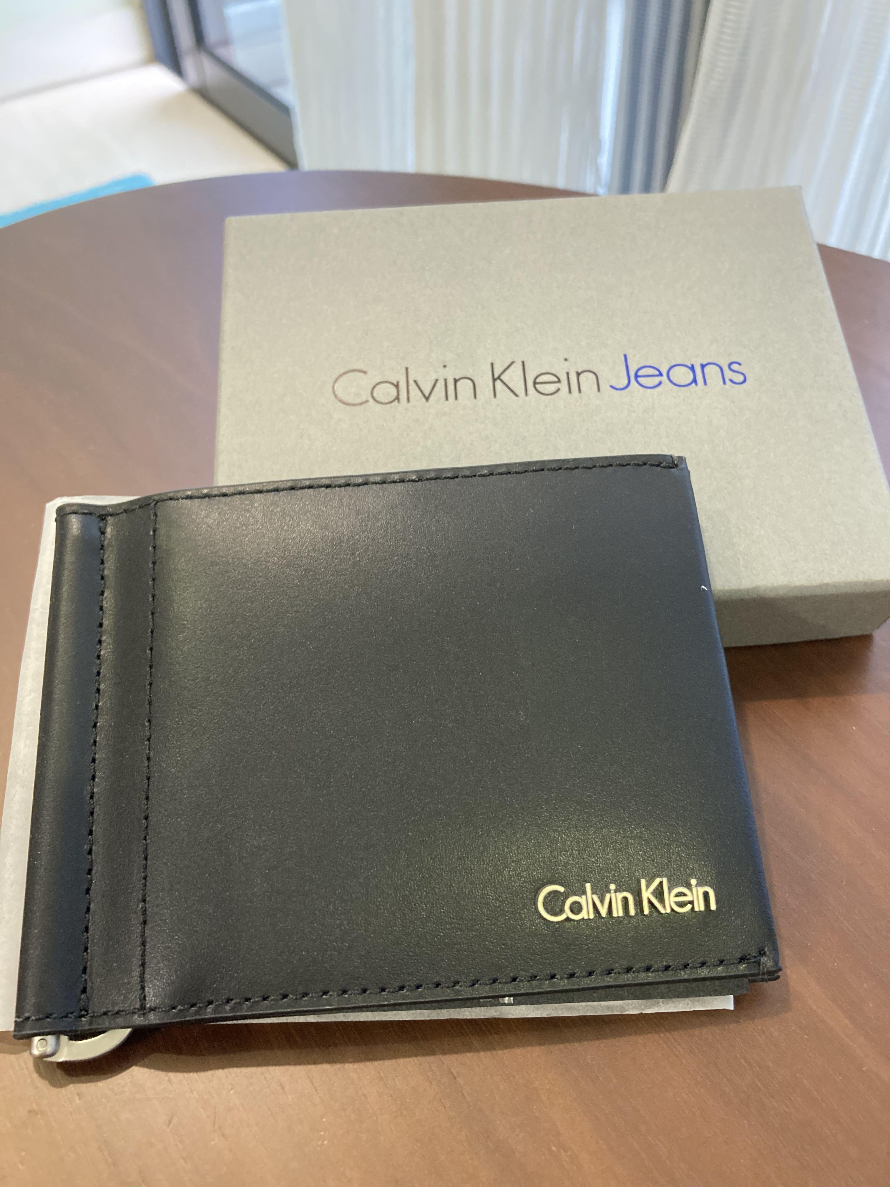 Calvin Klein Money Clip Wallet, Luxury, Bags & Wallets on Carousell
