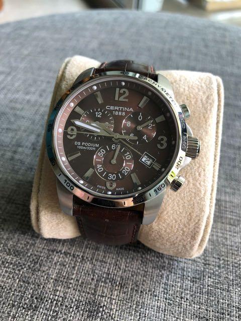 Certina ds podium leather strap on sale