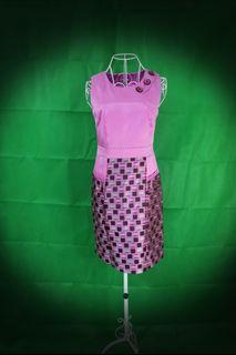 Checkered pink dress