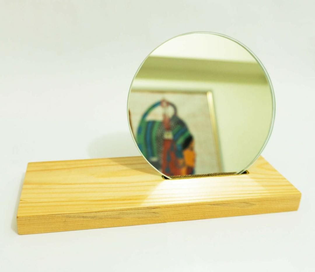 Coco Desk Mirror (Category: Home Improvement Tools & Accessories) located in Manila. Submitted by beforenine (Listing ID 1047434770, Image 1). Description: Coco Desk Mirror Base made of pinewood.
