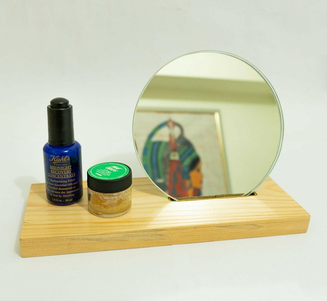 Coco Desk Mirror (Category: Home Improvement Tools & Accessories) located in Manila. Submitted by beforenine (Listing ID 1047434770, Image 2). Description: Coco Desk Mirror Base made of pinewood.
