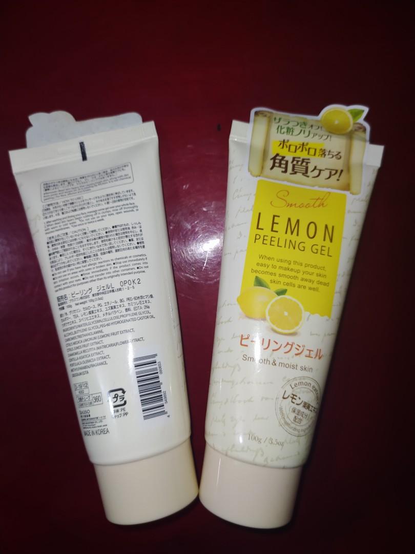 Daiso Smooth & Moist Skin Lemon Peeling Gel (Category: Face Care) located in Bacoor. Submitted by anag729 (Listing ID 1047573126, Image 2). Description: Produced for Daiso Japan. Made in Korea A non-expensive peeling gel for moisture and smooth care on face. It contains lemon extract with moisturizing ingredients that helps remove dead skin cells from face and leaves your skin smooth and moisture rich. It is recommended to use 1 or 2 times per we