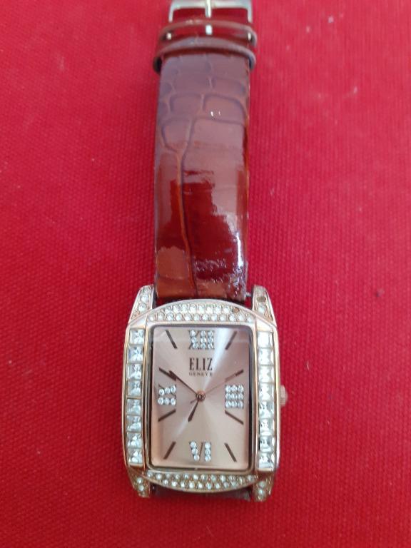 Eliz Geneve Rose Gold Plated Swiss Watch, Women's Fashion, Watches
