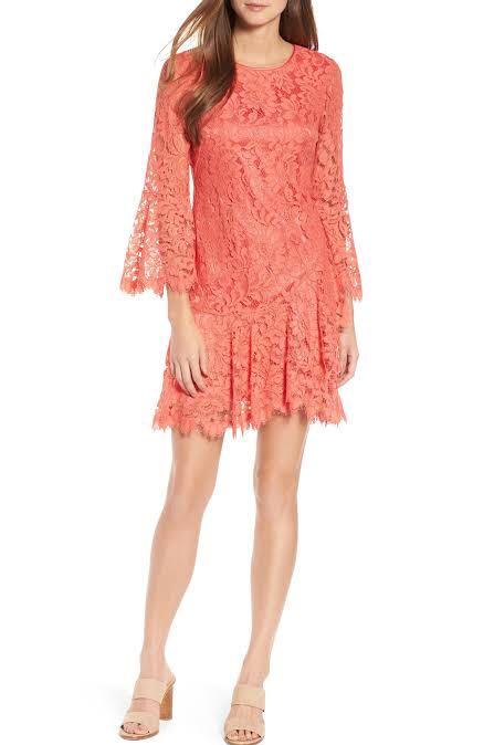 Eliza j bell sleeve lace dress 2025