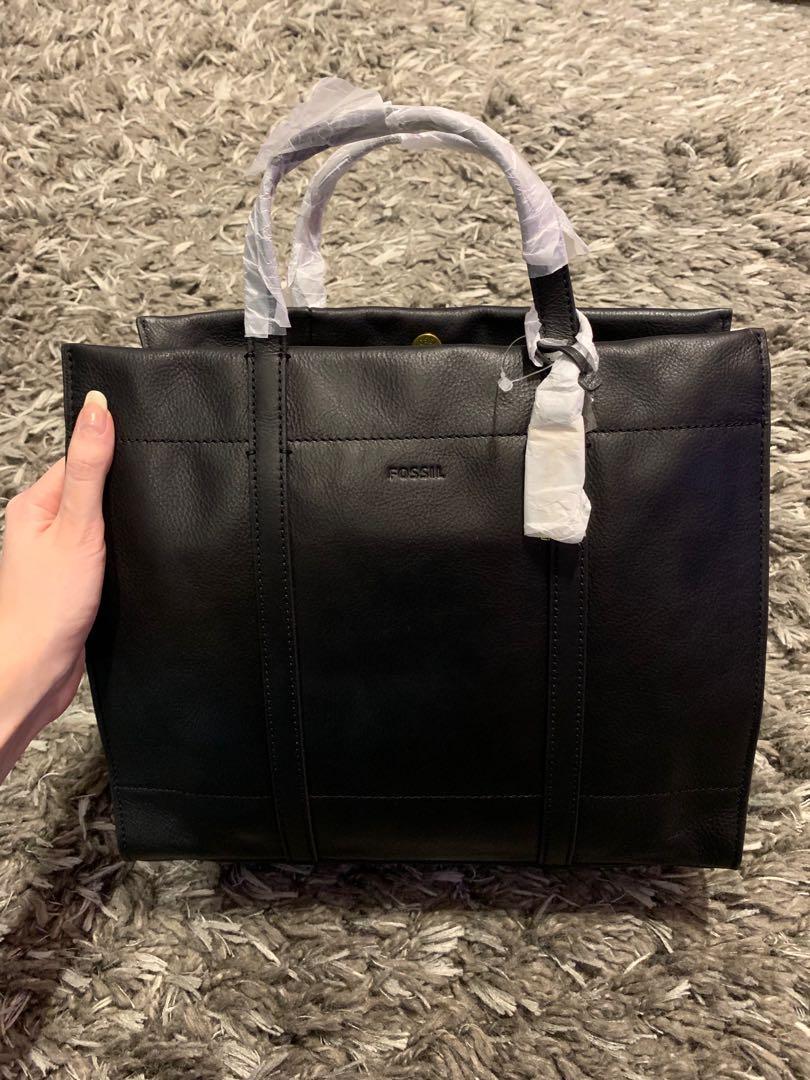Fossil carmen shop shopper black