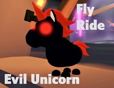 Fr Evil Unicorn 1 In Stock Adopt Me Legendary Pet Fly And Ride Toys Games Video Gaming In Game Products On Carousell