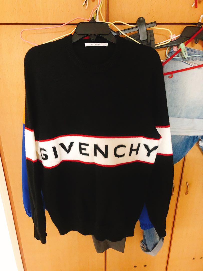 Givenchy knit bar logo sweater on sale