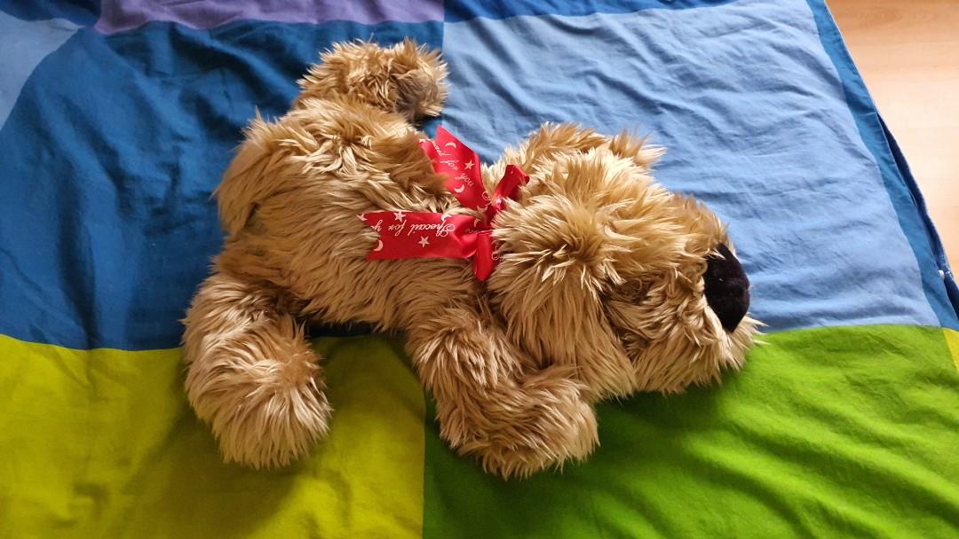 Golden Shaggy Dog soft toy Large Size Hobbies Toys Toys