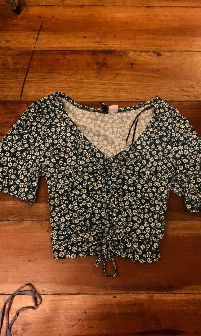 h&m ruched top