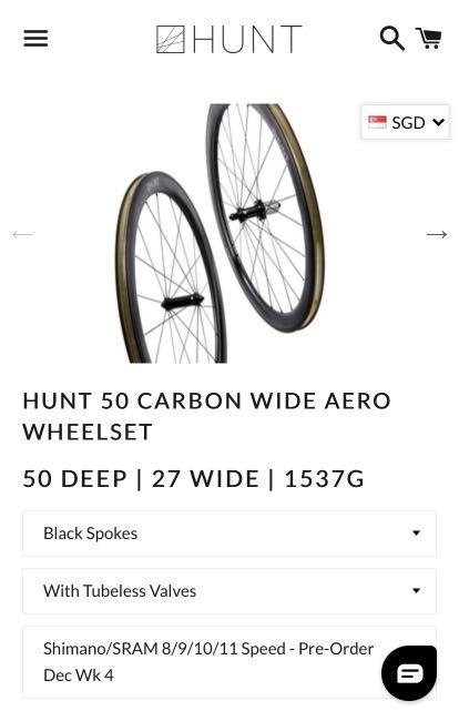 hunt 50 carbon wide aero