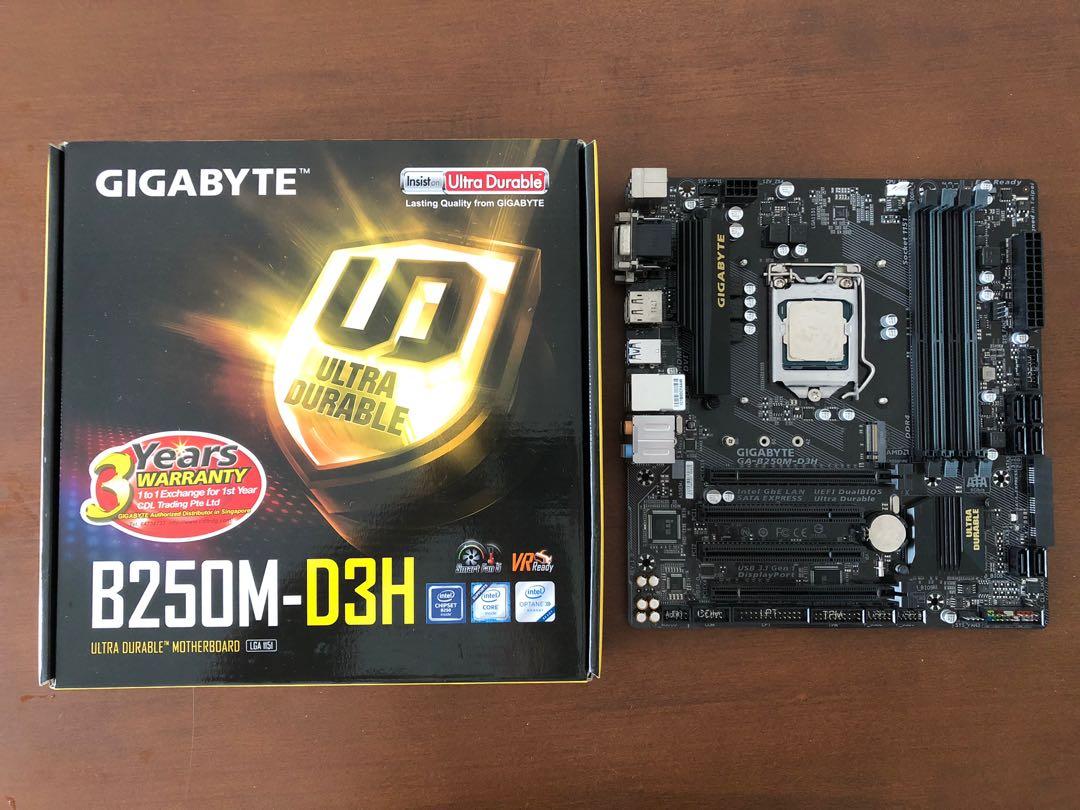 Intel i5 7500 and Gigabyte B250 D3H