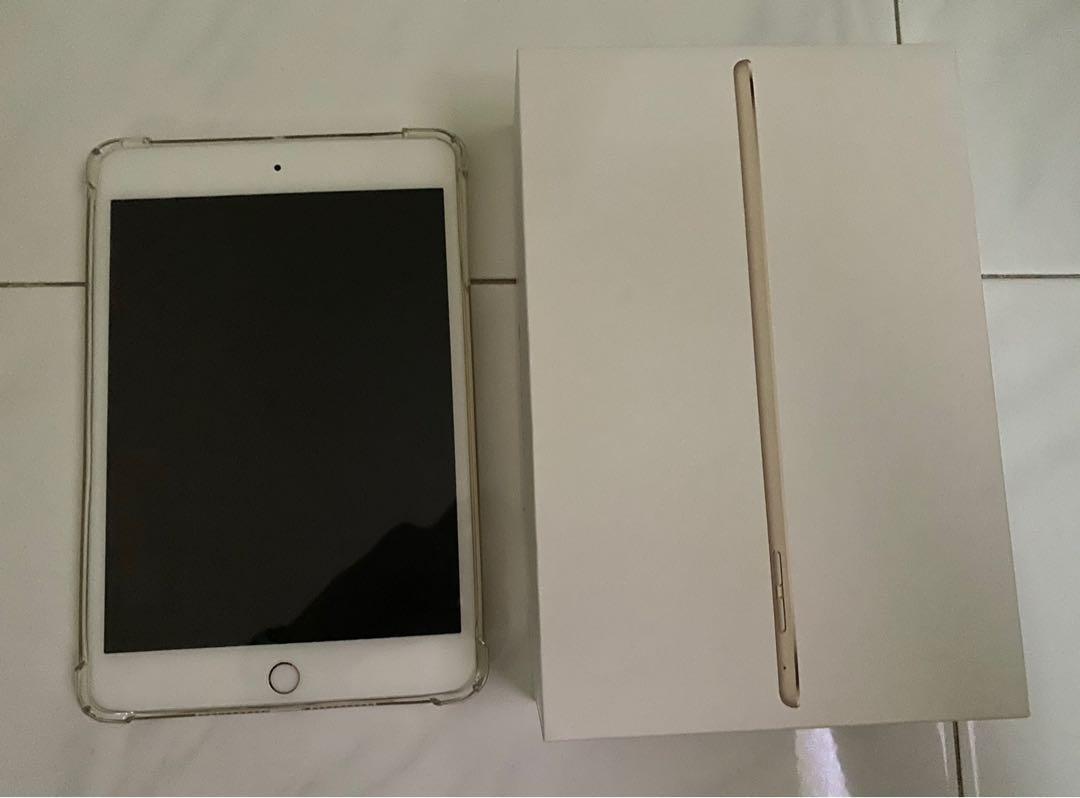 Ipad Mini 4 Wi Fi Cellular 128gb Gold Mobile Phones Tablets Tablets On Carousell