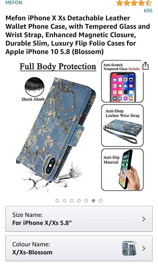  Mefon iPhone Xs Max Detachable Leather Wallet Phone