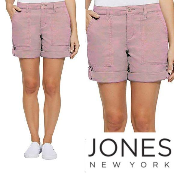 Jones New York Ladies Chino Short 6 Pink gift Women s Fashion