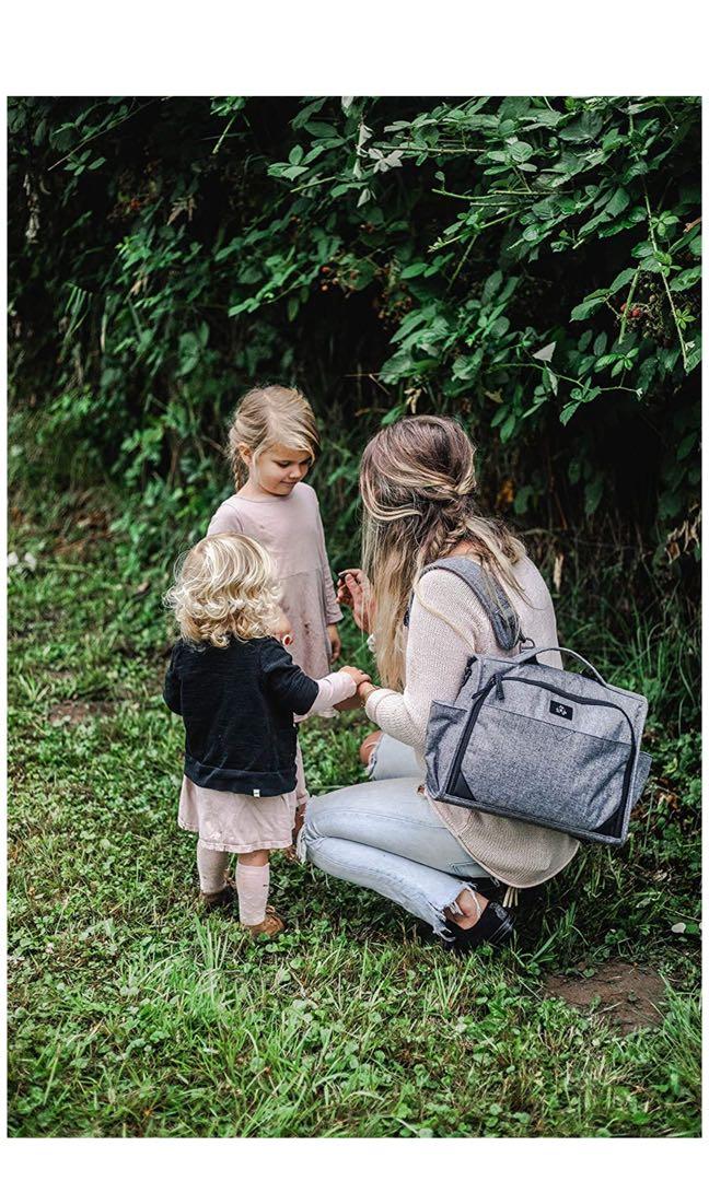 JuJuBe Classical Convertible Multi functional Diaper Backpack Messenger Bag Classic Collection Graphite Babies Kids Going Out Diaper Bags Wetbags on Carousell