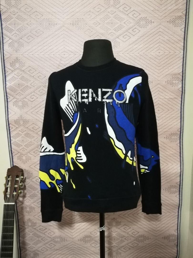 Kenzo Fish Sweatshirt, Men's Fashion 