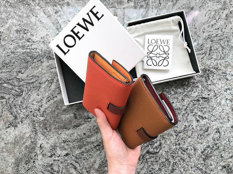 Loewe small vertical wallet in soft grained calfskin deals
