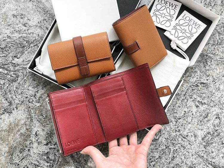 Loewe small vertical wallet in soft grained calfskin cheap