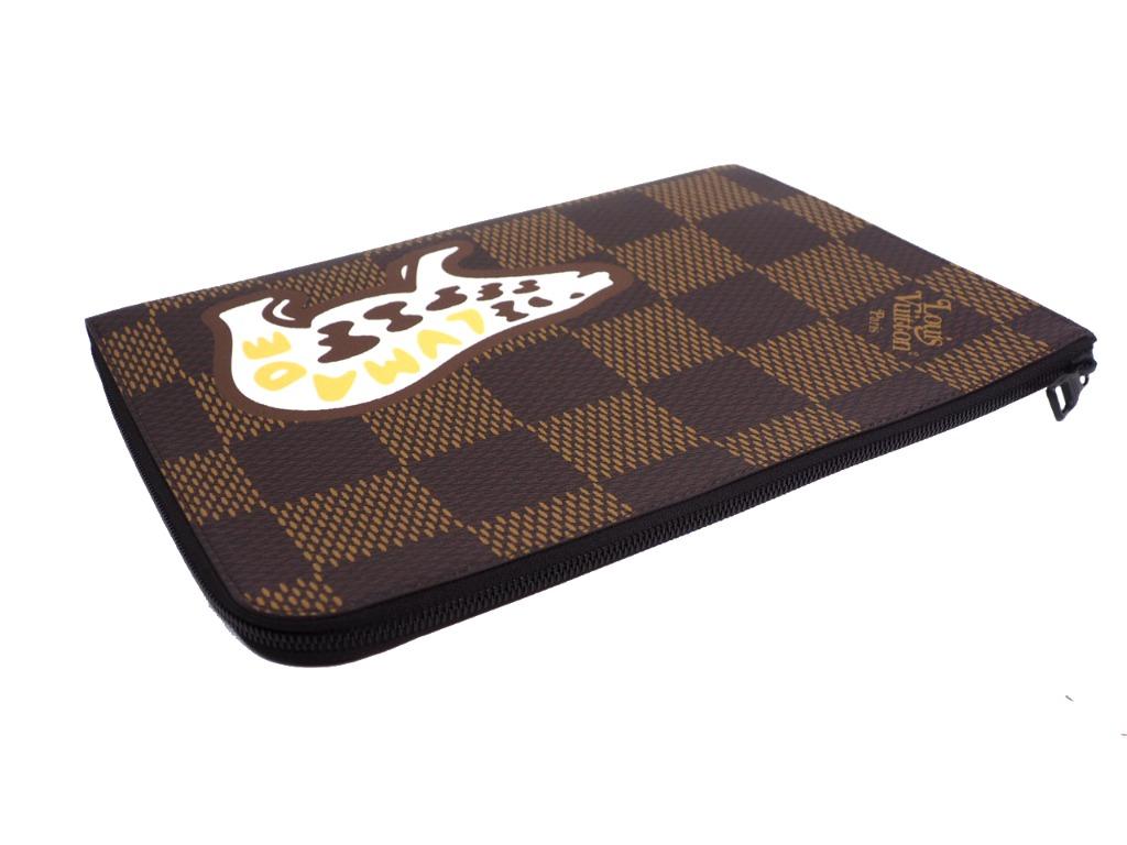 Louis Vuitton x NIGO Giant Damier Ebene Bear Laptop Pochette Jour GM