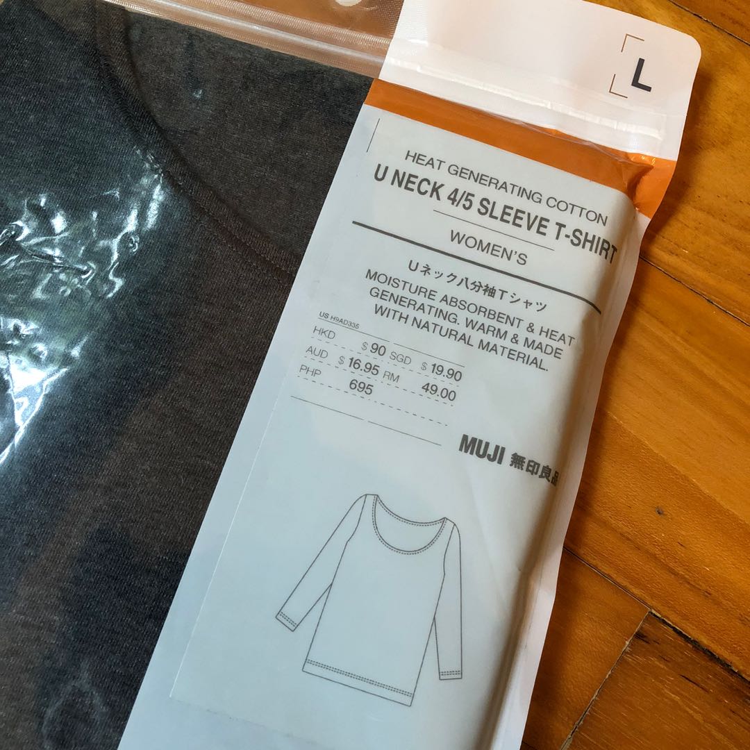 New 3x Muji Long Sleeve Tops Women S Fashion Tops Other Tops On Carousell