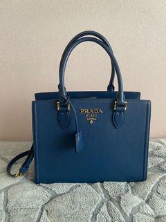 Prada Saffiano Blue Handbag