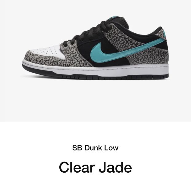 Pre-order]Nike SB Dunk Low CLEAR JADE, Men's Fashion, Footwear, Sneakers on  Carousell