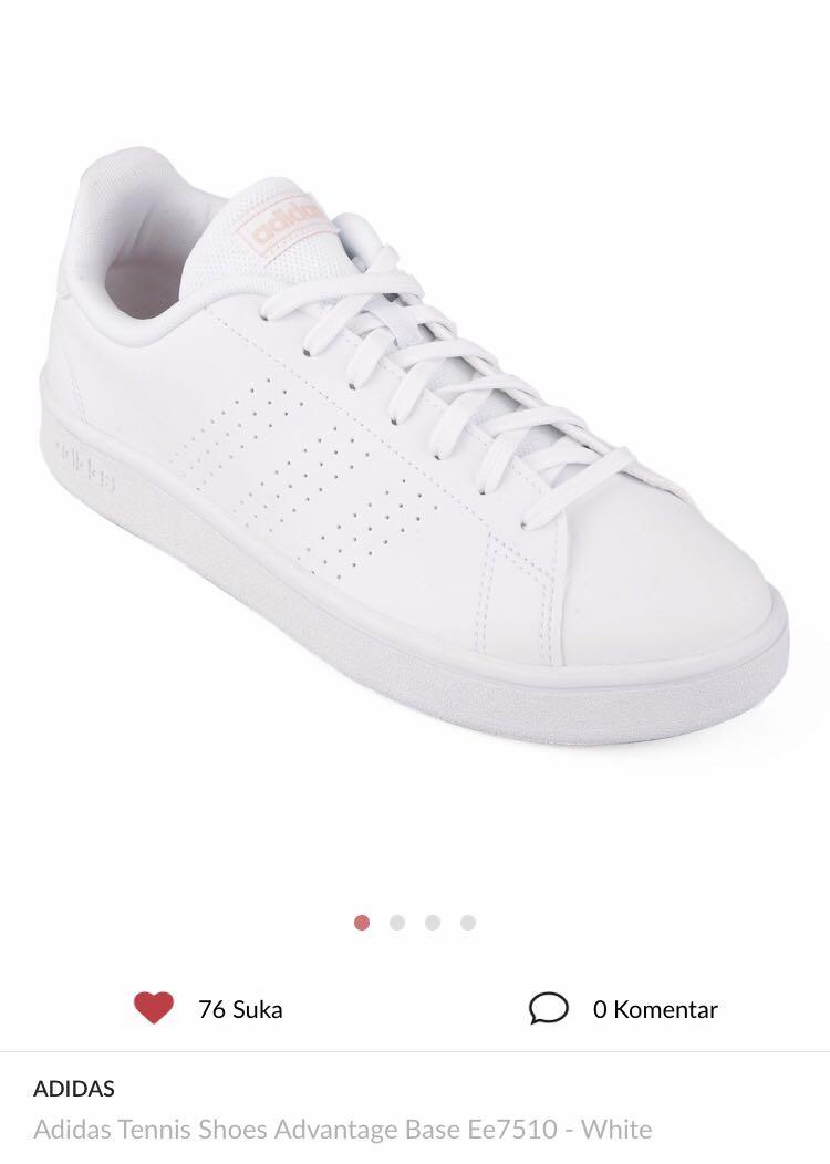 Sepatu Adidas Tennis Shoes Advantage Base Ee7510 - White (ORI), Fesyen  Wanita, Sepatu di Carousell