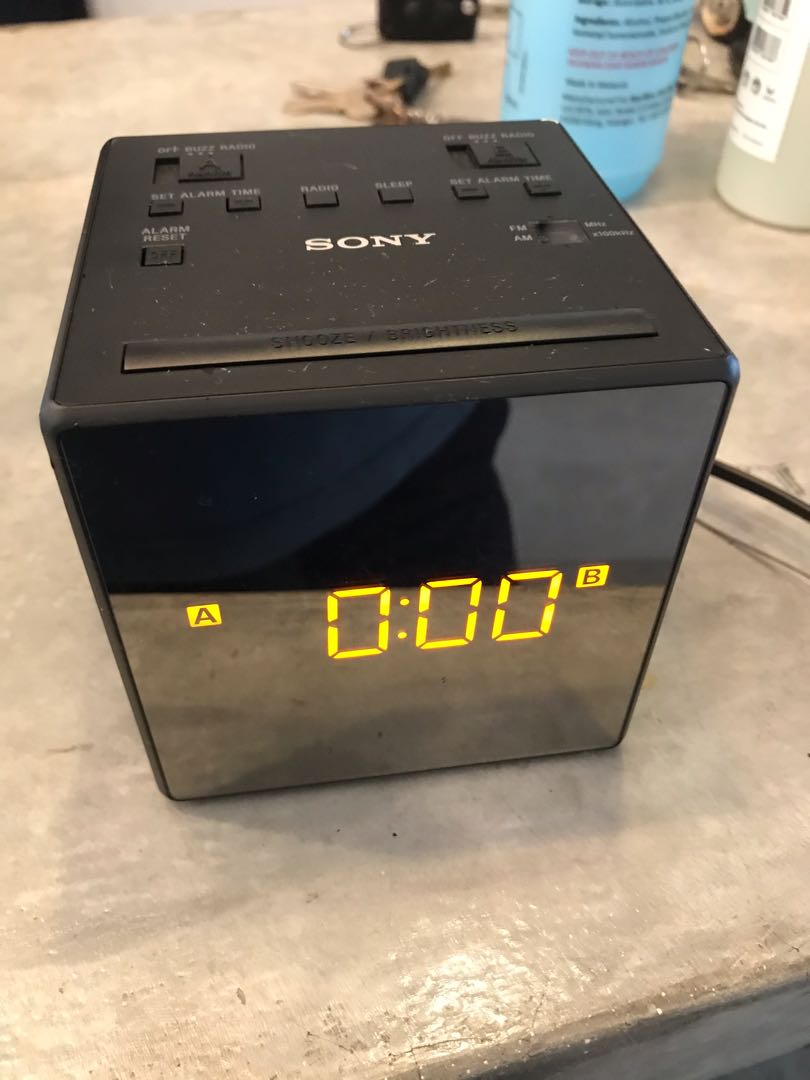 Sony Alarm Clock with Radio, Audio, Portable Music Players on Carousell