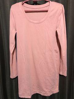 SWEATER/LONG SLEEVED-DRESS/TOP stretchable can fit plus size (ROSE GOLD)