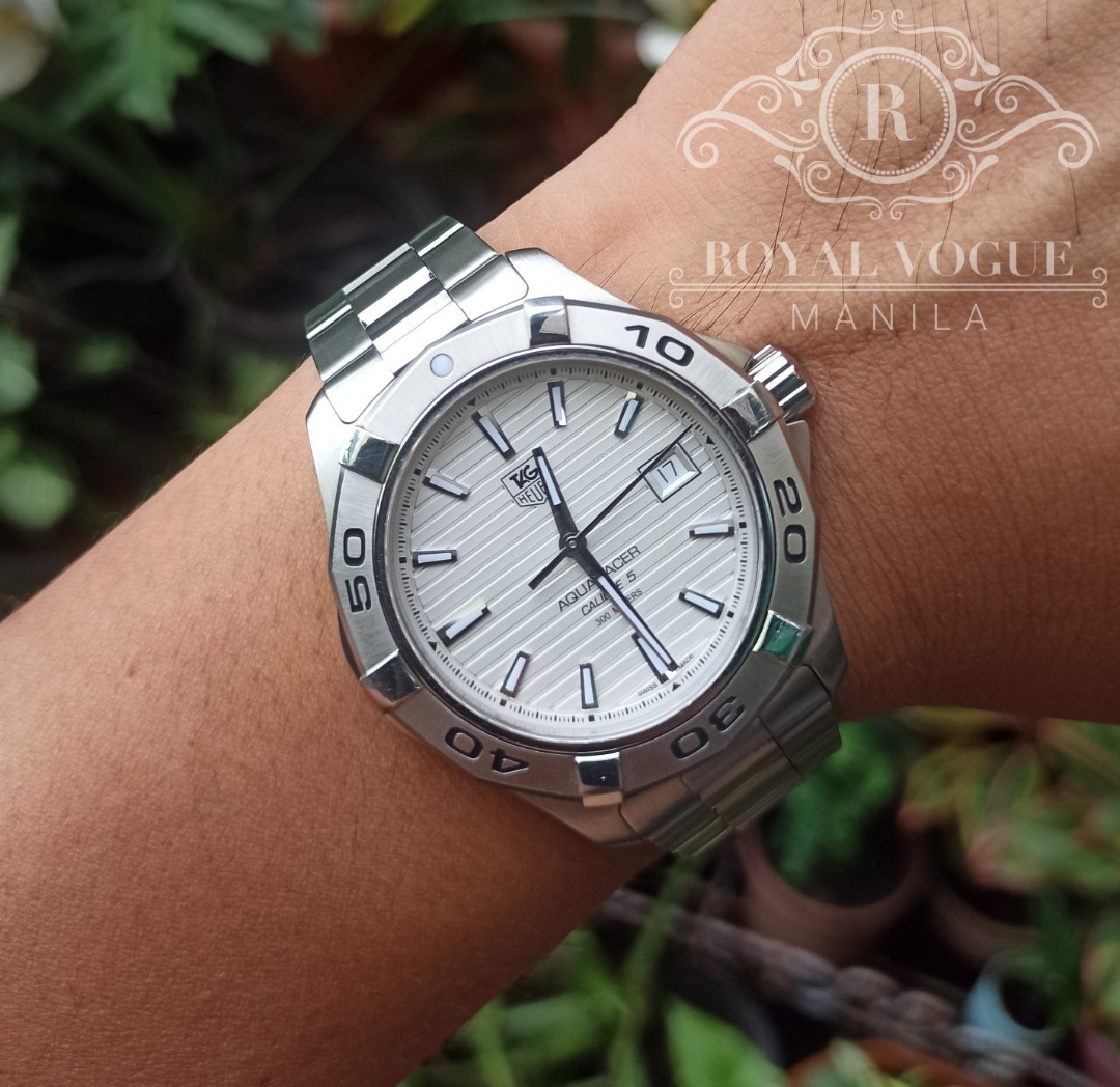 tag heuer aquaracer calibre 5 white dial