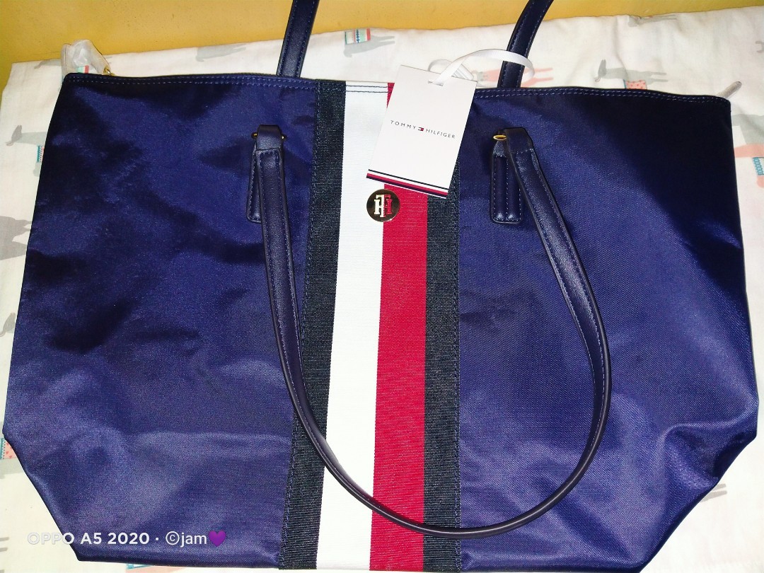 tommy hilfiger tote bag blue