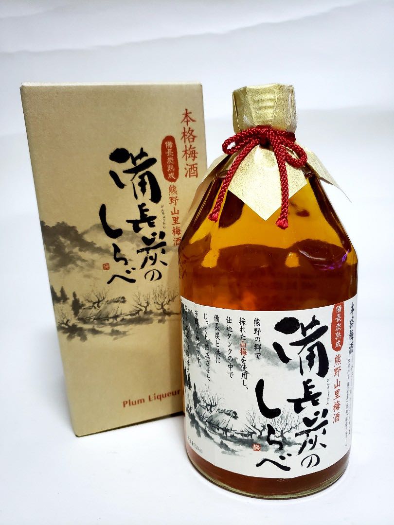 $165 日版尾崎酒造熊野山里備長炭熟成梅酒(禮盒裝) 720ml, 嘢食 嘢飲, 酒精飲料- Carousell