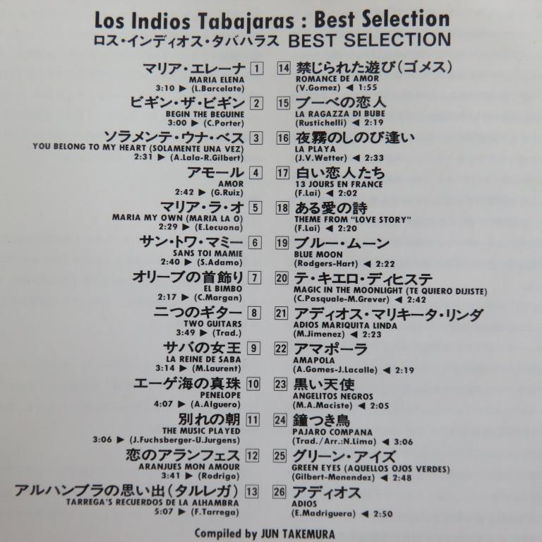 紅番Los indios Tabajaras - Best SeLection 精選CD (94年Victor 日本