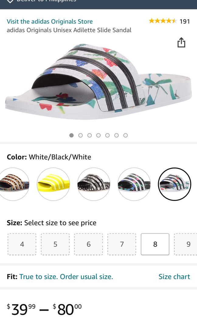 adidas floral slippers