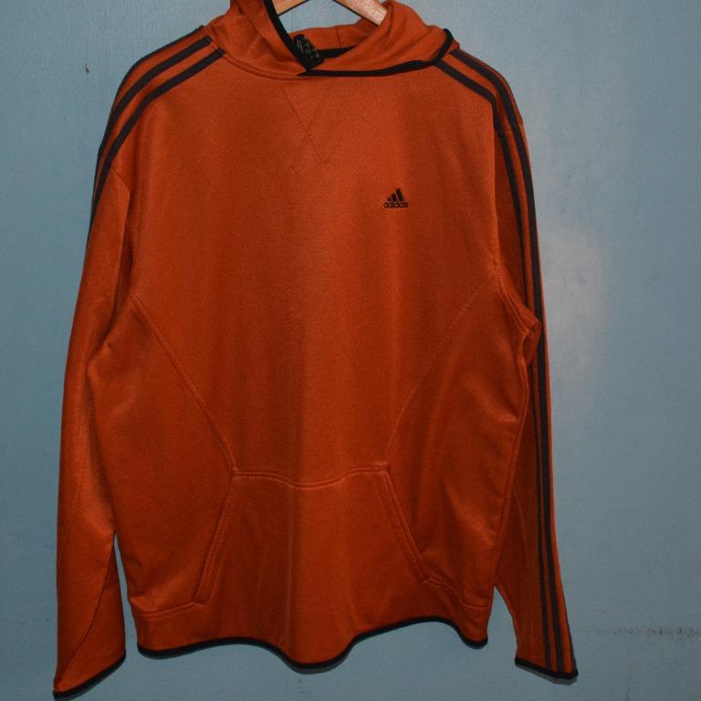 mens orange adidas hoodie