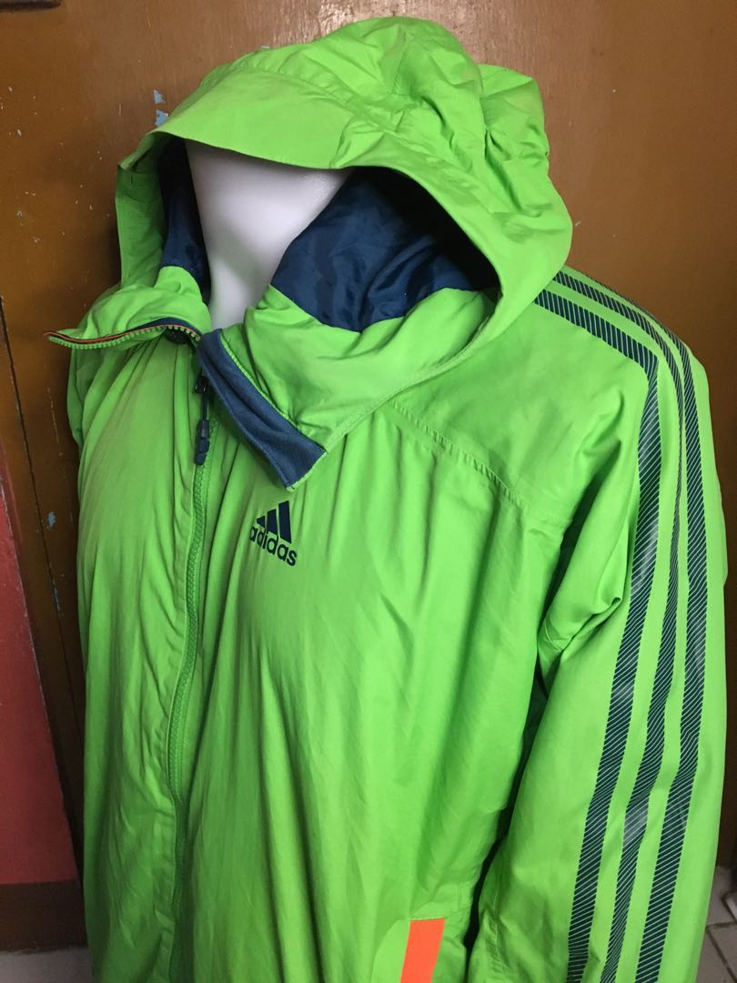 Adidas Neon Green Windbreaker track 