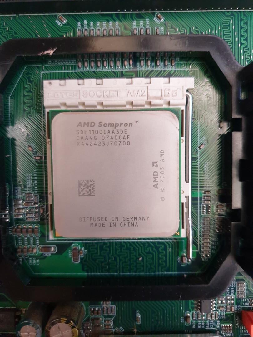 AMD Sempron Processor with EMaxx Mainboard (Category: Computer Parts) located in Paranaque City. Submitted by disavowed17 (Listing ID 1047674033, Image 2). Description: Desktop Computer Parts: > 2x AMD Sempron Processor > 2x EMaxx Motherboard > 1x 1GB Memory > 1x 512 Memory > 2x Heat Sink Fan (HSF) > 2x HDD SATA Cable and Power Cable > 1x Back Plate > 1 x DVD Drive Cable > Used Thermal Paste Complete with Motherboard CD Driver Installer, box and 