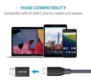 ANKER Cable Adaptor USB Type C Cable Converter Micro USB Adapter to Type C USB-C Adaptor Connector