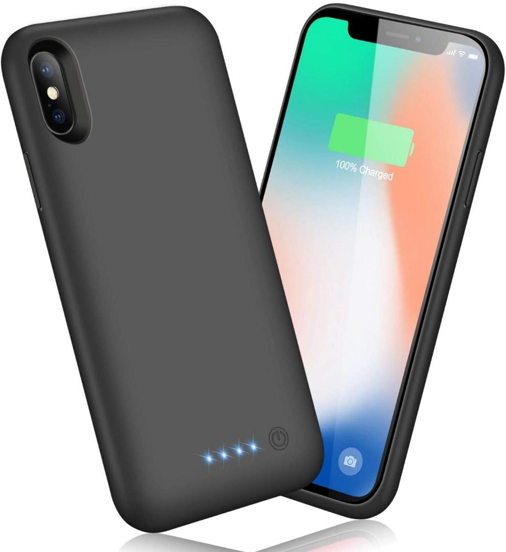 Backup Extended Battery Charger Case Black 5.8 inch 6500mAh Upgraded AOPAWA Battery Case for iPhone X/Xs/10 Charging Case Rechargeable Battery for iPhone X/Xs