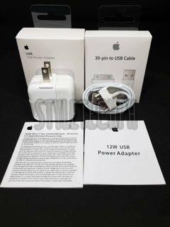 Apple Charger Set 30 Pin cable and 12 watts adaptor Onhand