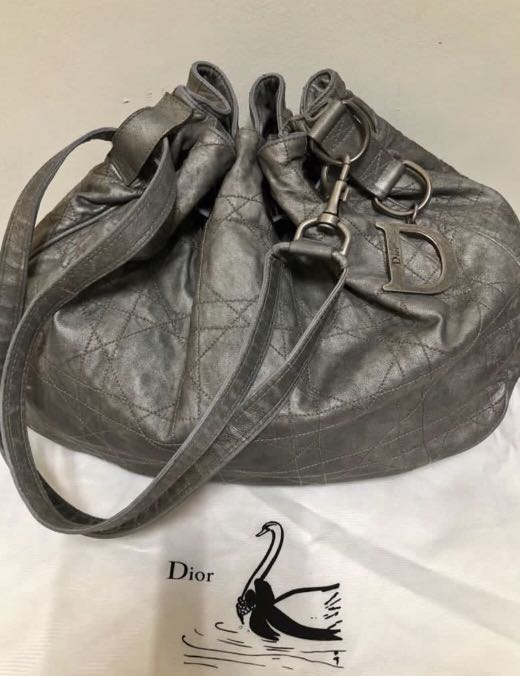 Dior cannage drawstring discount bag