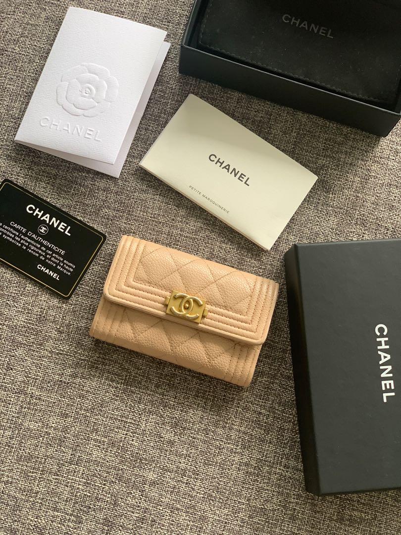 $450 Reduced to Clear! Authentic Boy CHANEL flap card holder, Luxury, Bags  & Wallets on Carousell