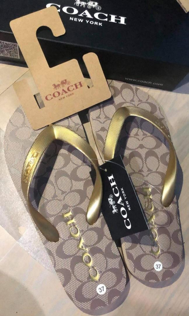 AUTHENTIC COACH SLIPPERS, Women's Fashion, Footwear, Flats & Sandals on  Carousell