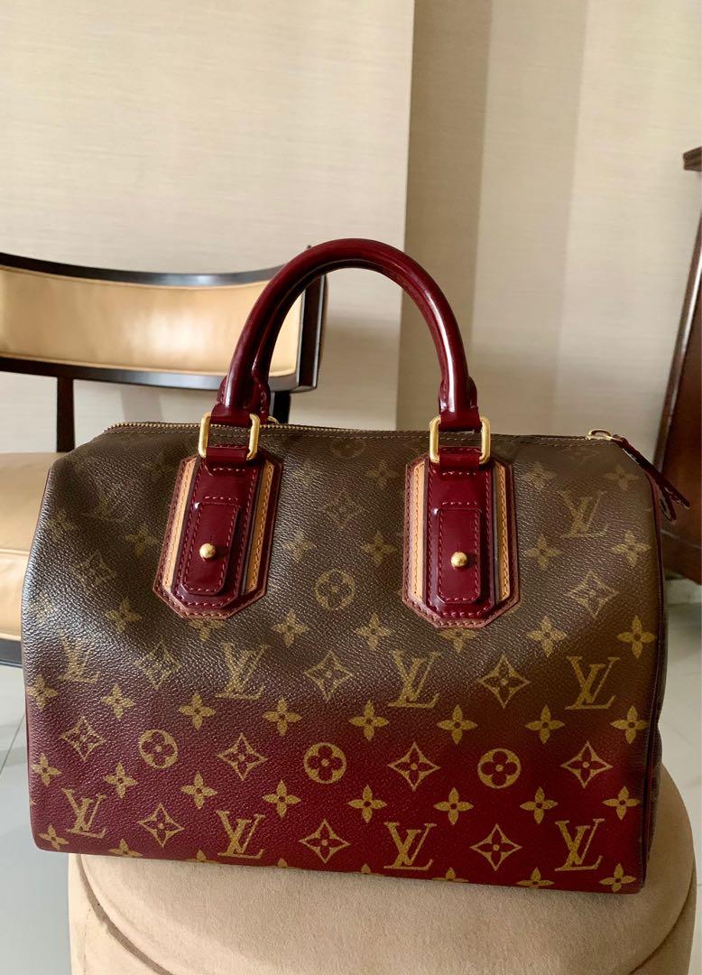 Louis Vuitton Limited Edition Bordeaux Monogram Mirage Speedy 30