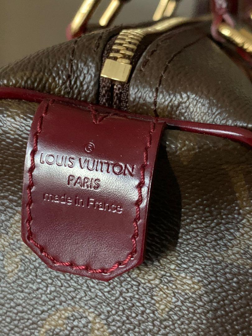 Louis Vuitton Speedy 30 mirage Bordeaux Dark red Leather ref