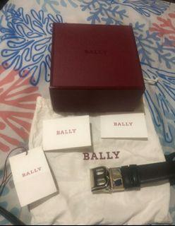 BALLY mens reversible blk/brwn leather italy belt