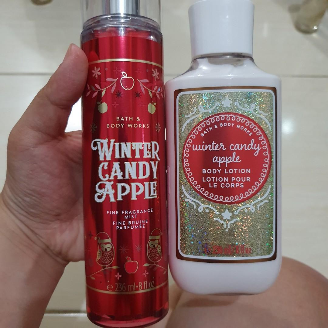 Bath Body Works And Bbw Winter Candy Apple Fragrance Mist Body Lotion 236 Ml Kesehatan Kecantikan Kulit Sabun Tubuh Di Carousell