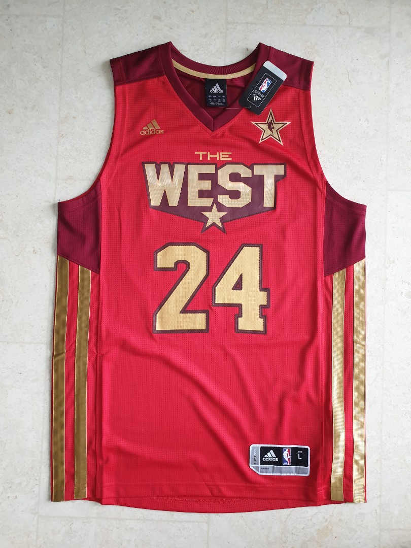 Adidas 2011 Kobe Bryant NBA West All Star Jersey Mens Size Medium +2” Length