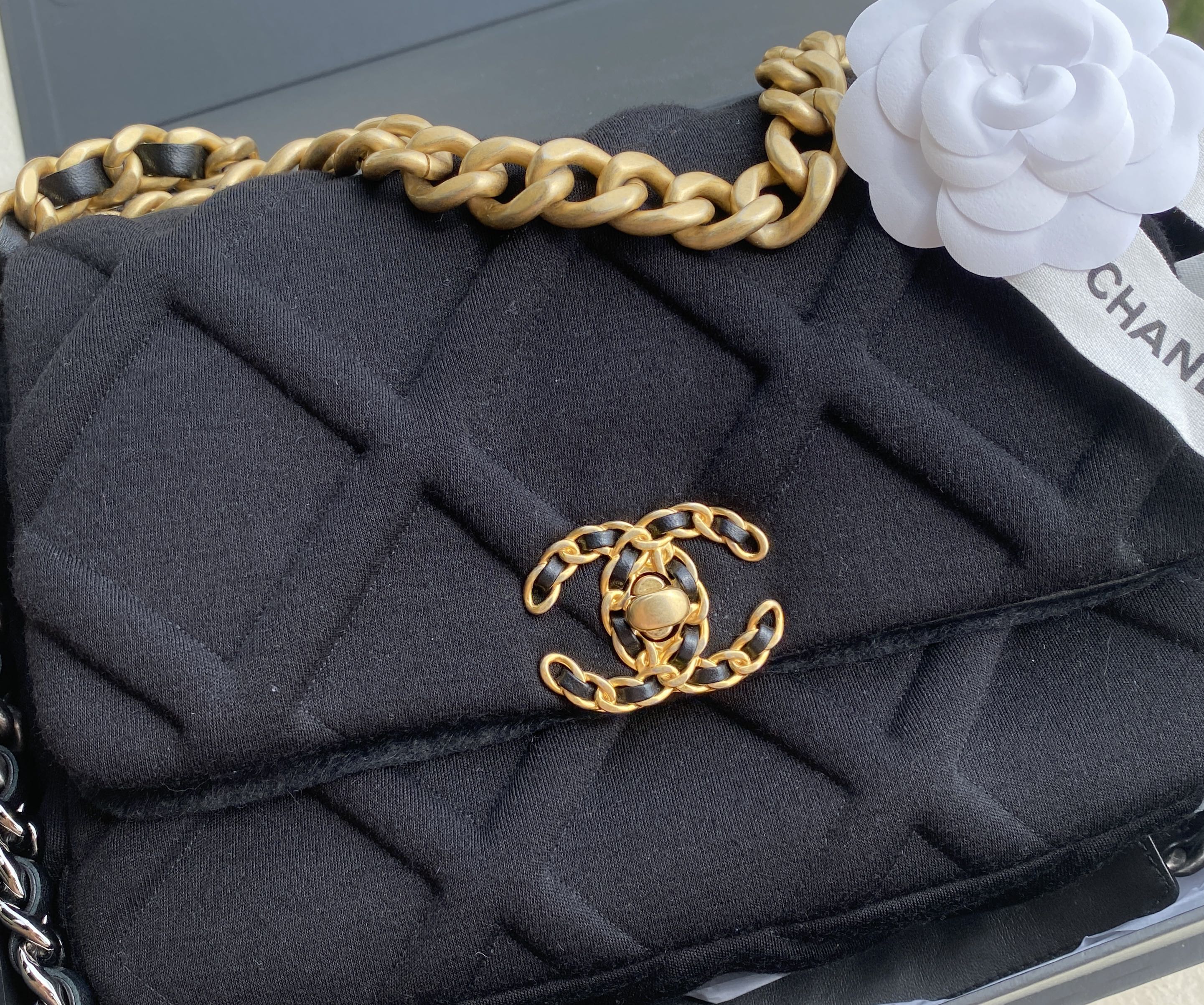 Chanel 19 bag in jersey Luxury Bags Wallets on Carousell